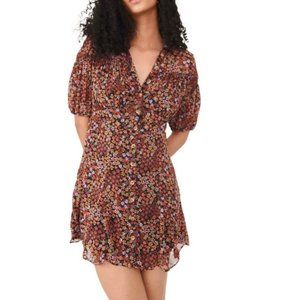 NWT Free People Sheer Floral Mini Dress